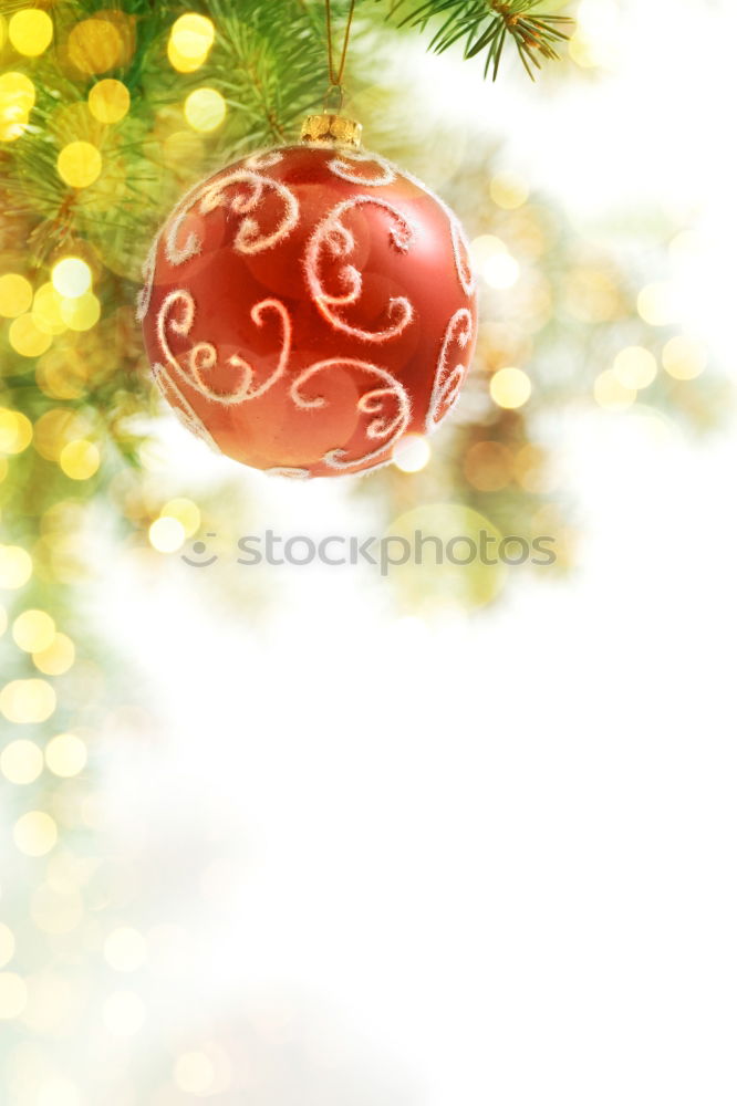 Similar – Image, Stock Photo Two red Christmas baubles