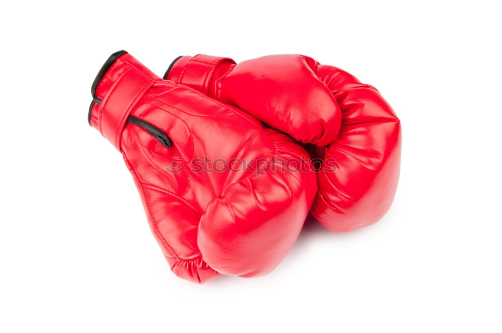 Image, Stock Photo pair of sport leather leather boxing gloves