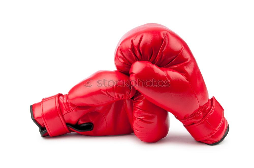 Similar – Image, Stock Photo red leather boxing gloves, a plastic water bottle