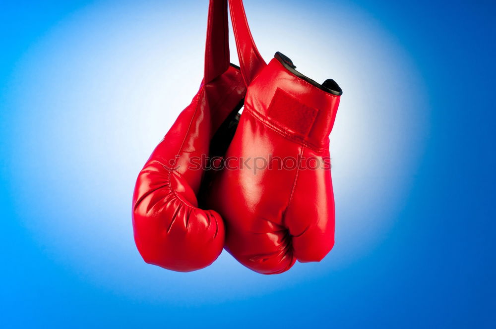 Image, Stock Photo pair of red gloves for kickboxing