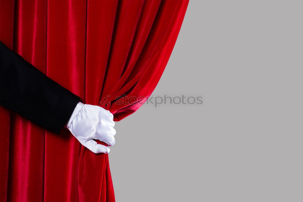 Similar – Closed red curtain Drape