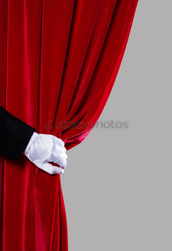 Similar – Closed red curtain Drape