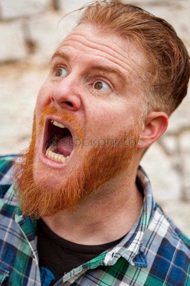 Similar – Image, Stock Photo Red haired man