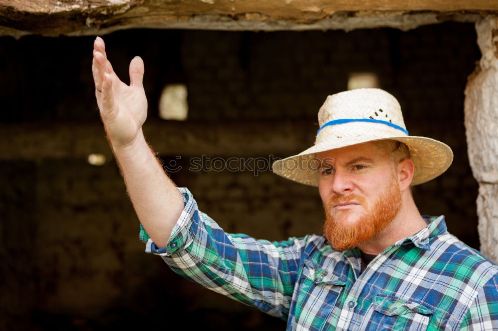 Similar – Image, Stock Photo Red haired man Style