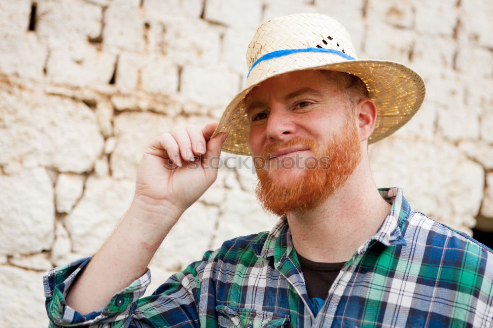 Similar – Image, Stock Photo Red haired man Style