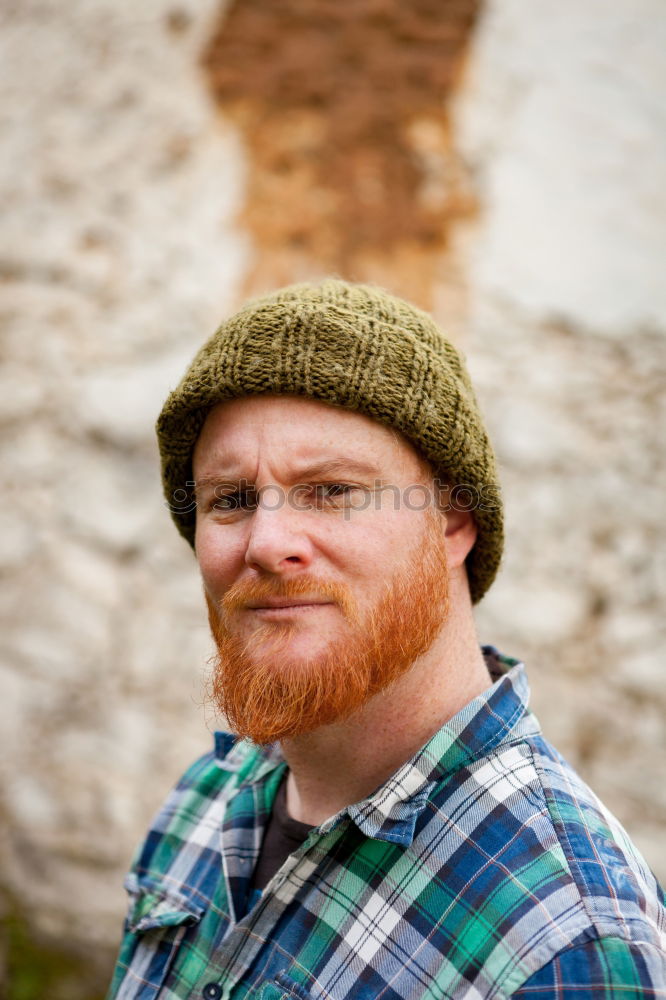 Similar – Portrait of a hipster guy putting silly face