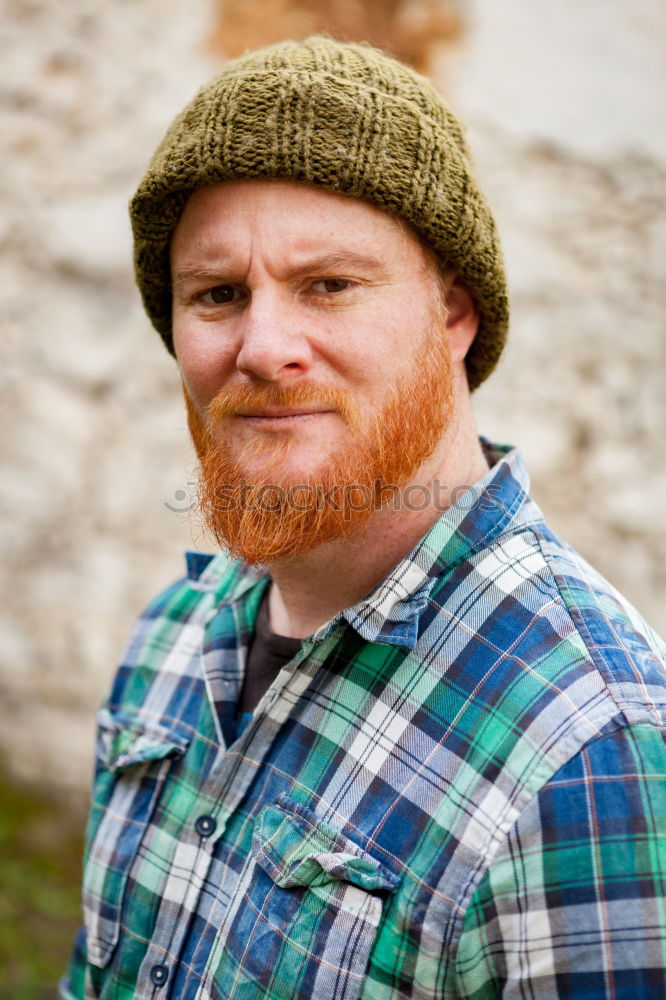 Similar – Portrait of a hipster guy putting silly face