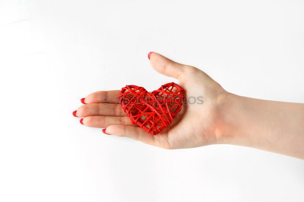 Similar – Woman’s foot with a red heart painted