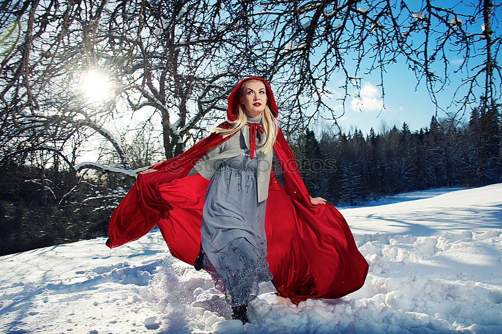 Similar – Young woman sleeping in the snow