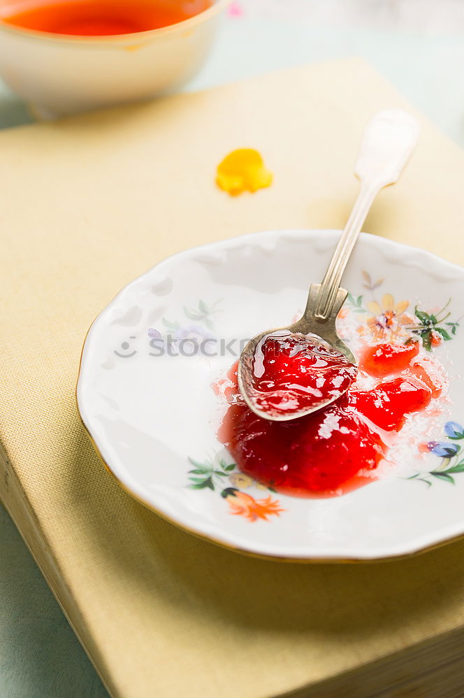 Similar – Homemade jam on wooden table