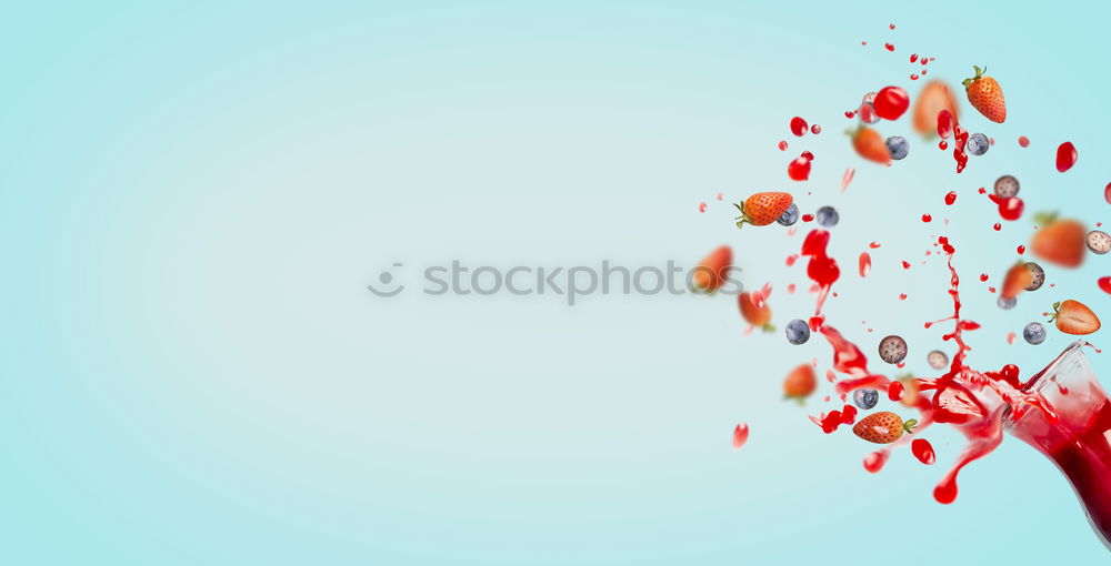 Similar – Image, Stock Photo Red Juice or Smoothie Drink with Splash and Berries