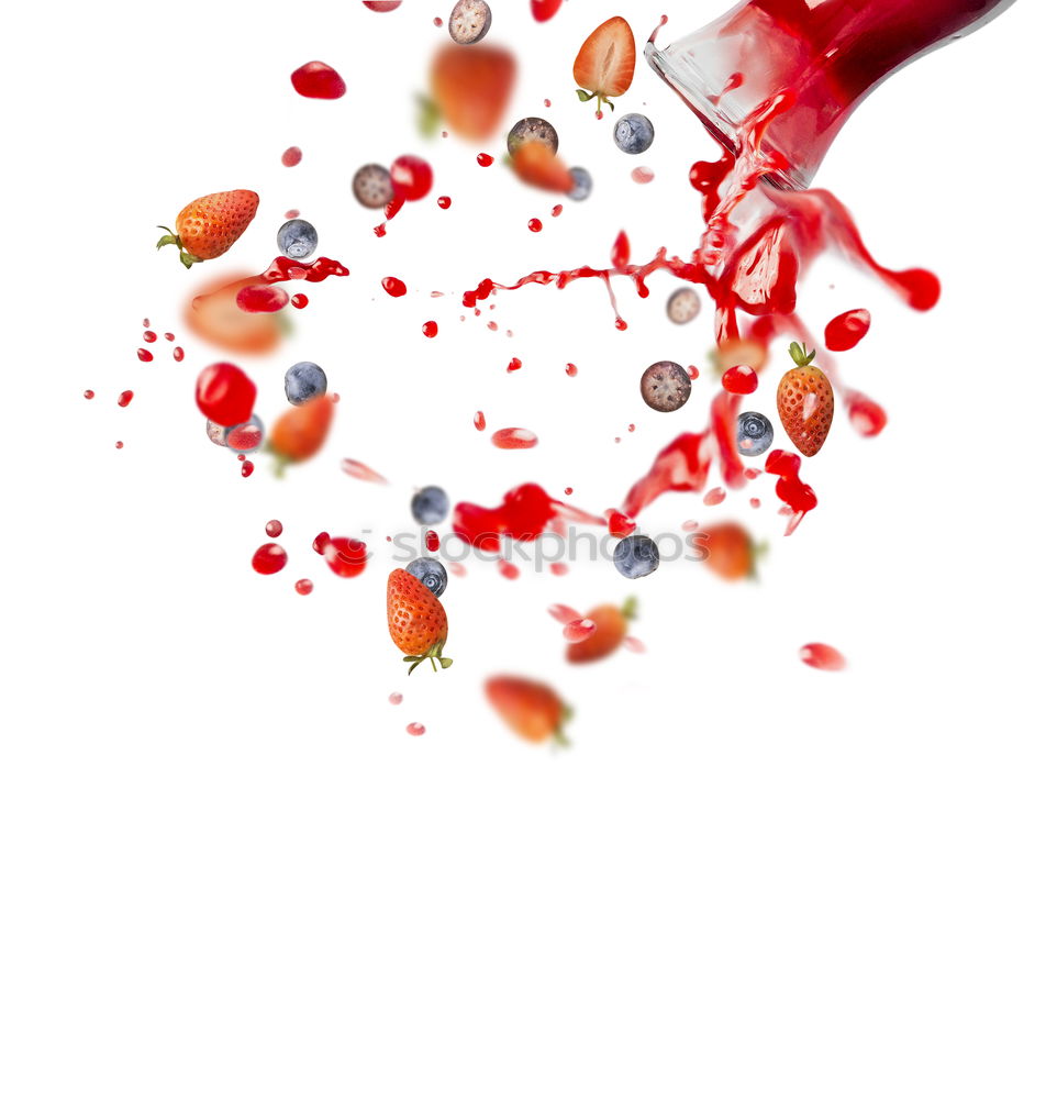 Similar – Image, Stock Photo Red Juice or Smoothie Drink with Splash and Berries