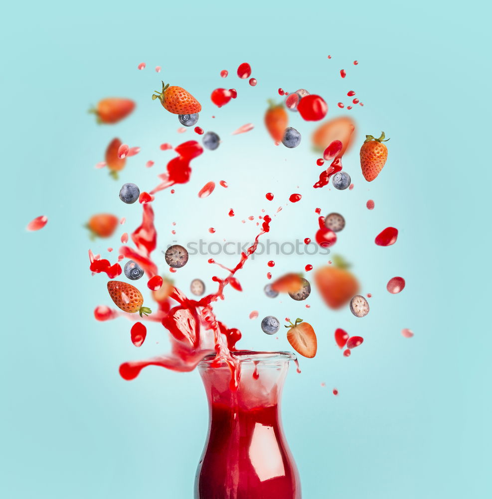 Similar – Image, Stock Photo Glass with strawberry drink and syringe