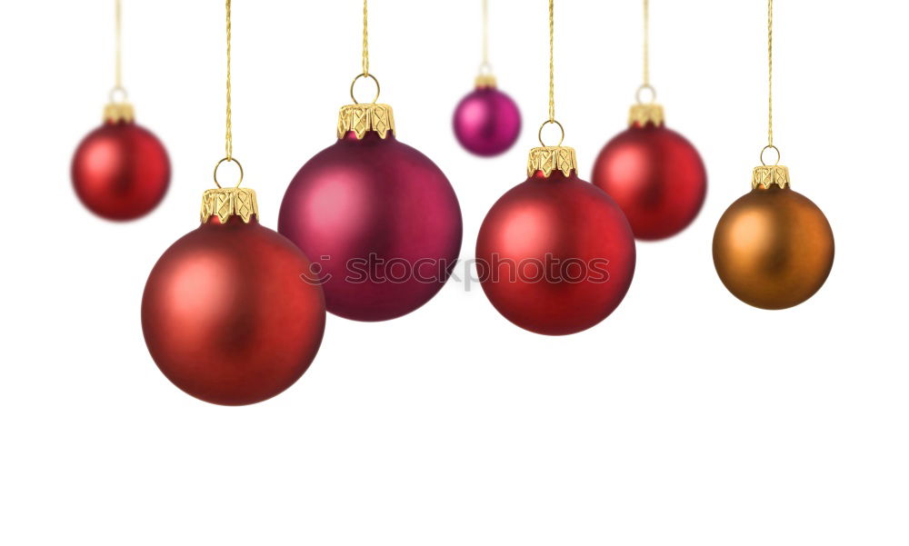 Similar – Image, Stock Photo Two Hanging Christmas Balls