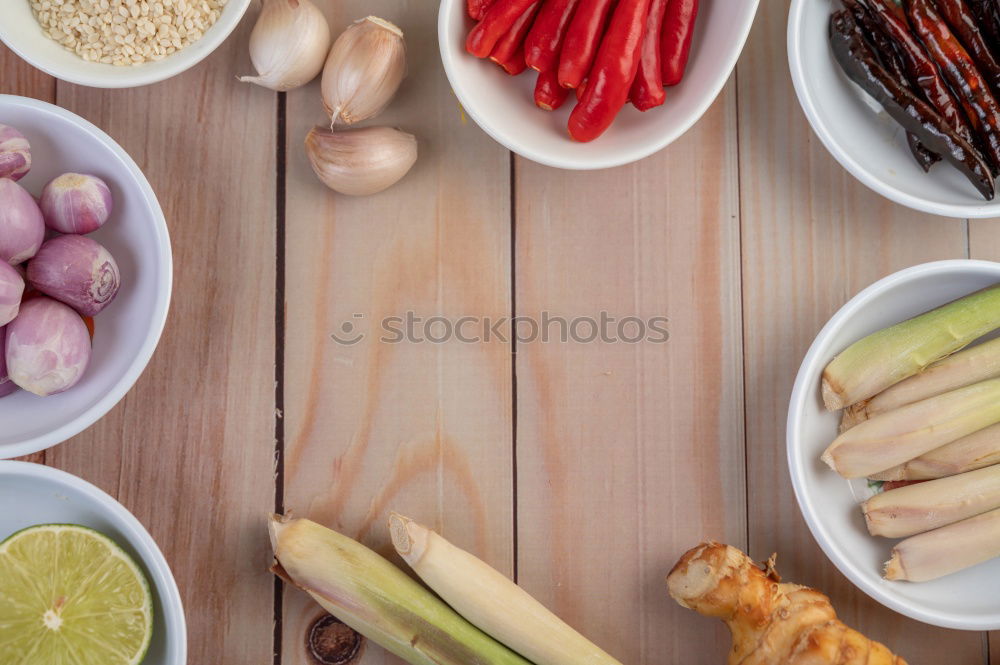 Similar – Image, Stock Photo Asian cuisine. Ingredients for Stir Fry with tofu and noodles