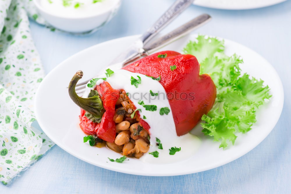 Similar – Pickled cucumbers made of home garden vegetables and herbs