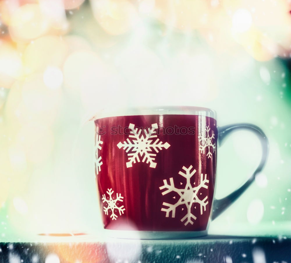 Similar – Christmas candy in the cup with snowflakes