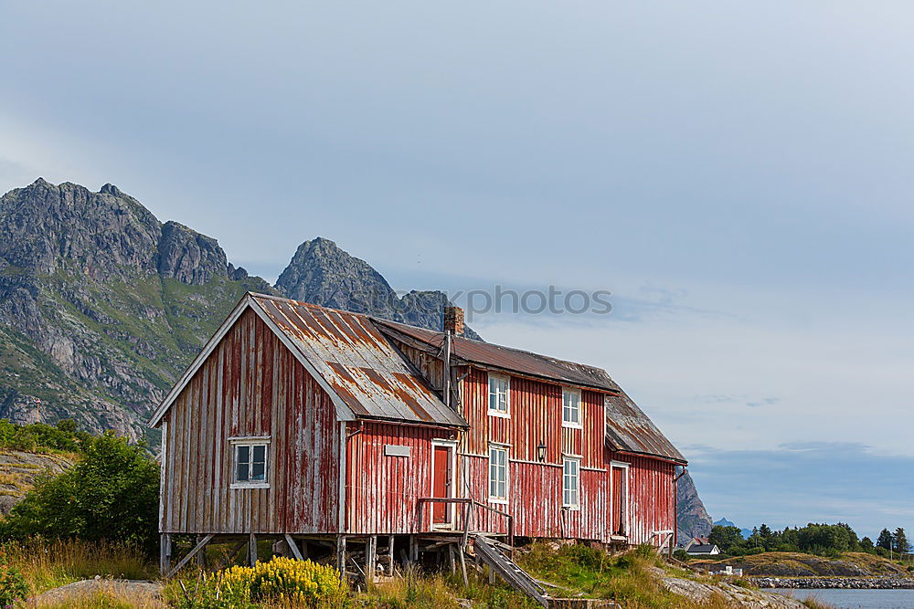 House with pier at lake