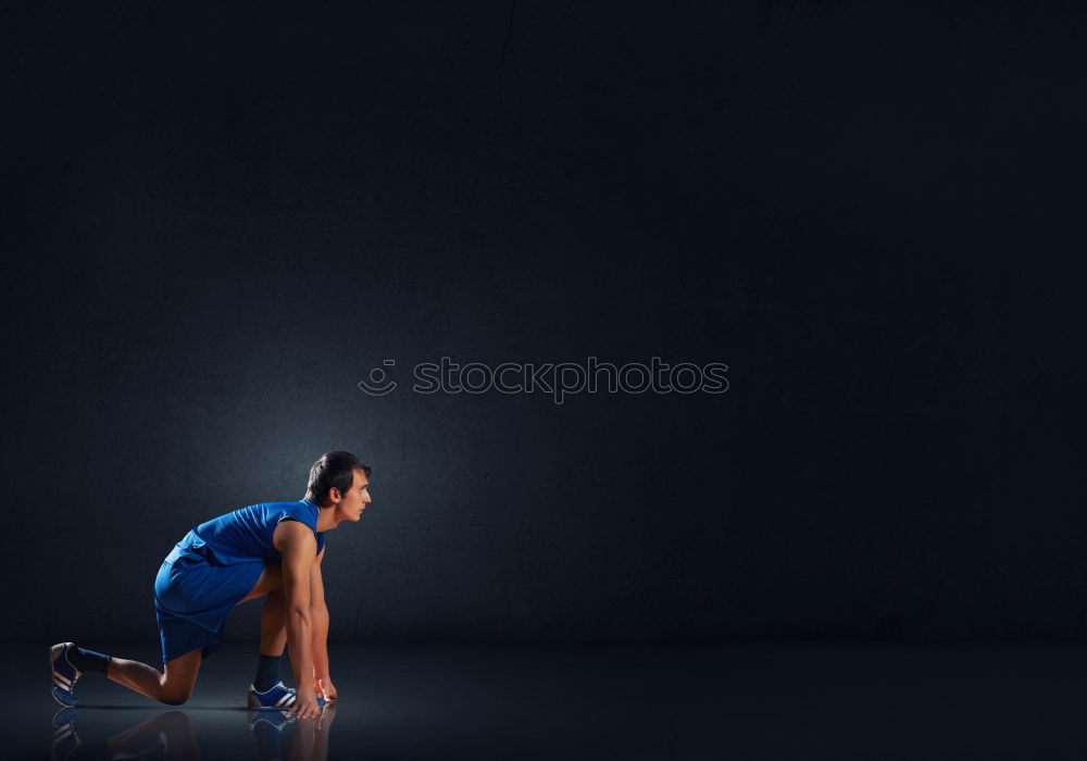 Similar – Image, Stock Photo Handsome man running in the city.