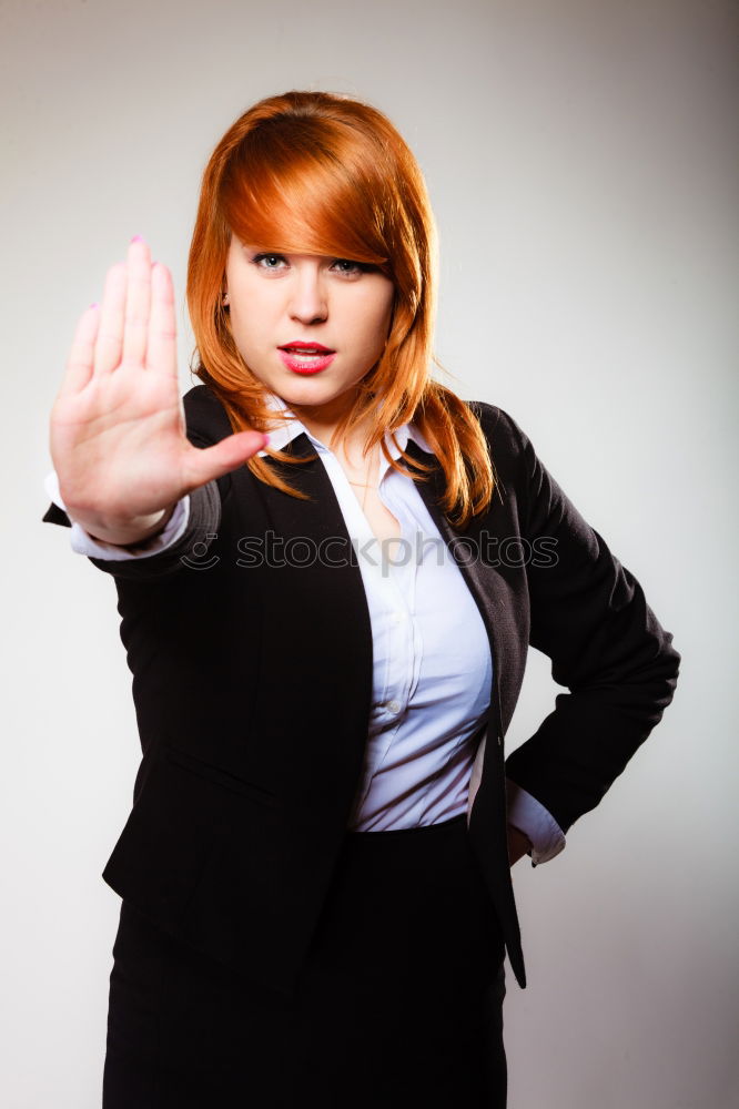 Strong and young business woman