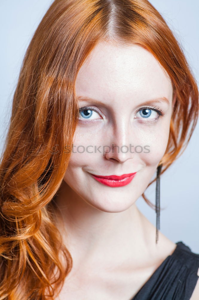 Similar – Image, Stock Photo Smiling Red Haired Woman