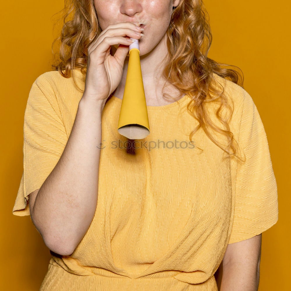 Similar – Image, Stock Photo Young woman eating lemon ice creams