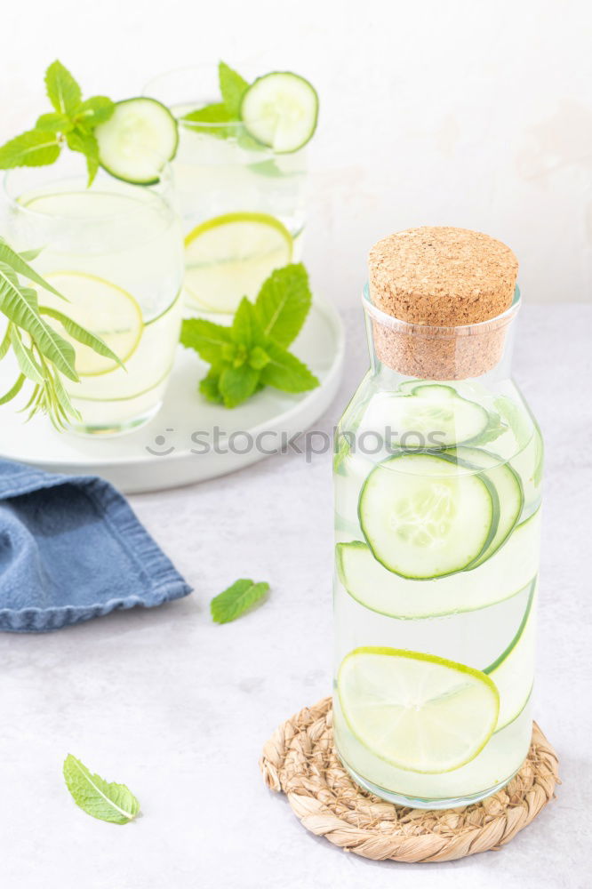 Similar – Image, Stock Photo Healthy Matcha Latte drink in the bottle