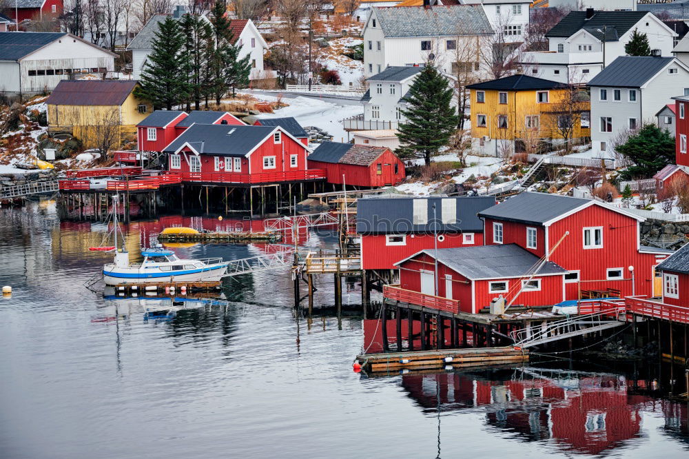 Similar – Image, Stock Photo Rorbuer in Å, Lofoten