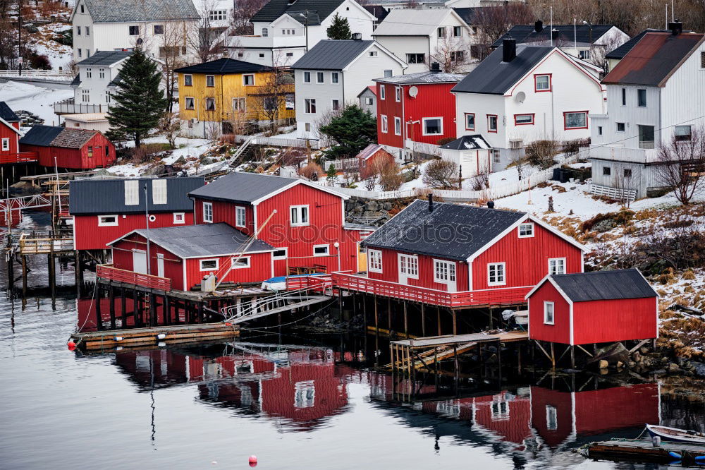 Similar – Image, Stock Photo Rorbuer in Å, Lofoten