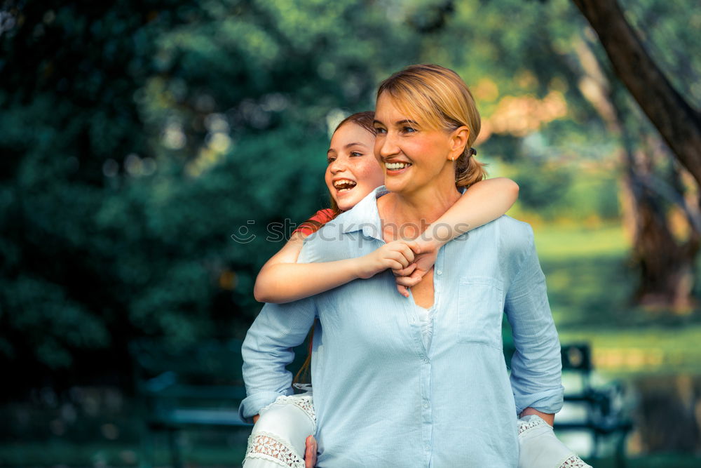 Similar – Image, Stock Photo Mother with child in park