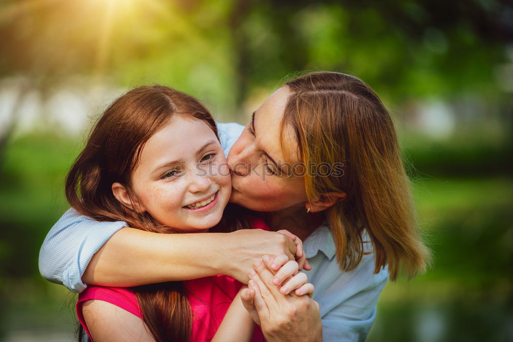 Similar – Image, Stock Photo Red haired mom and her daughter