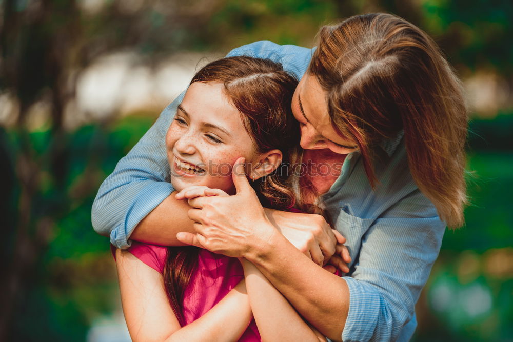 Similar – A happy brother and sister, the sister on the shoulders of the brother