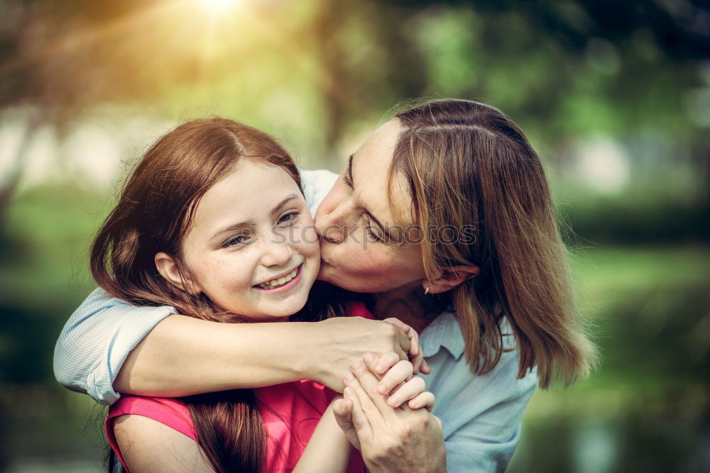 Similar – Image, Stock Photo Red haired mom and her daughter