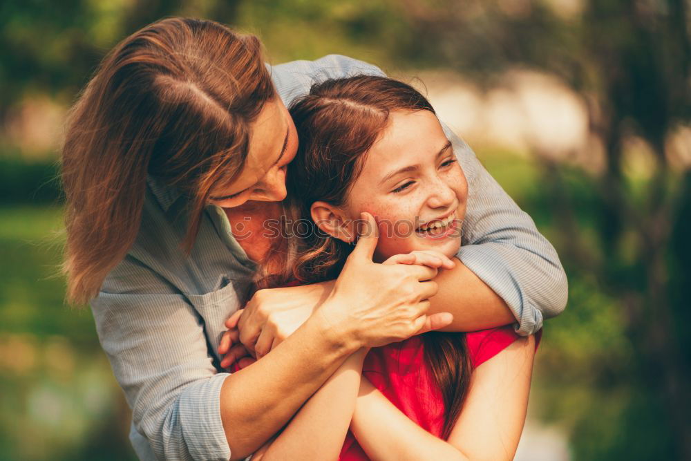 Similar – A happy brother and sister, the sister on the shoulders of the brother