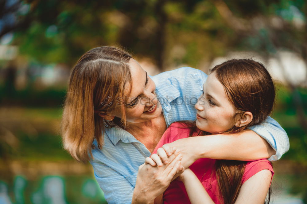Similar – Image, Stock Photo Mother with child in park