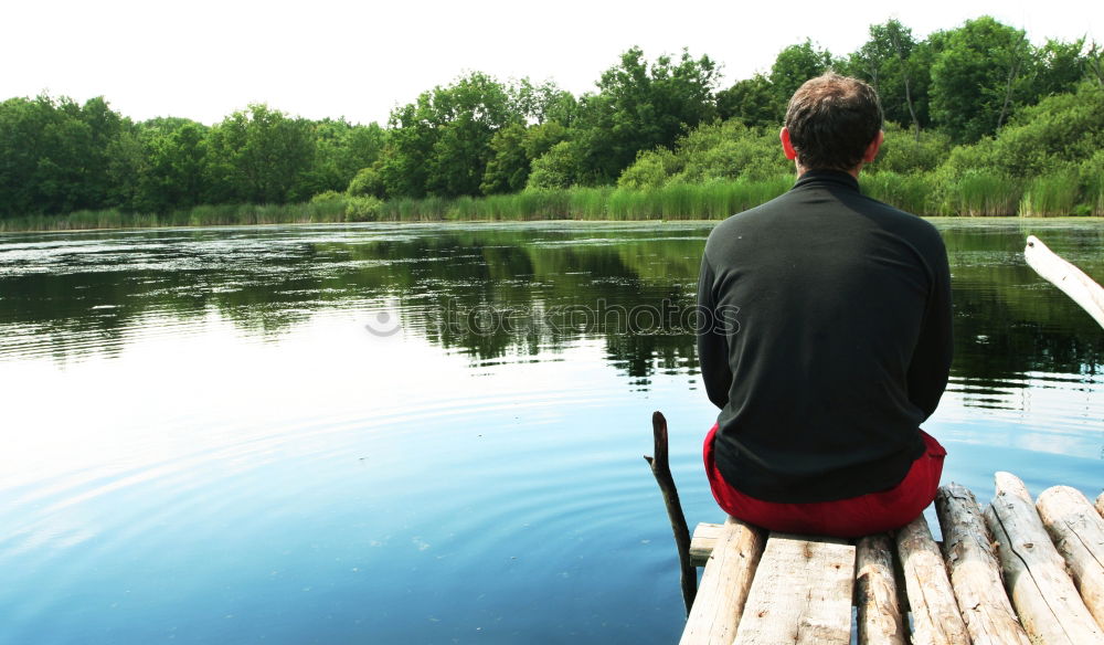 Similar – silent lake Lake Sky Canoe