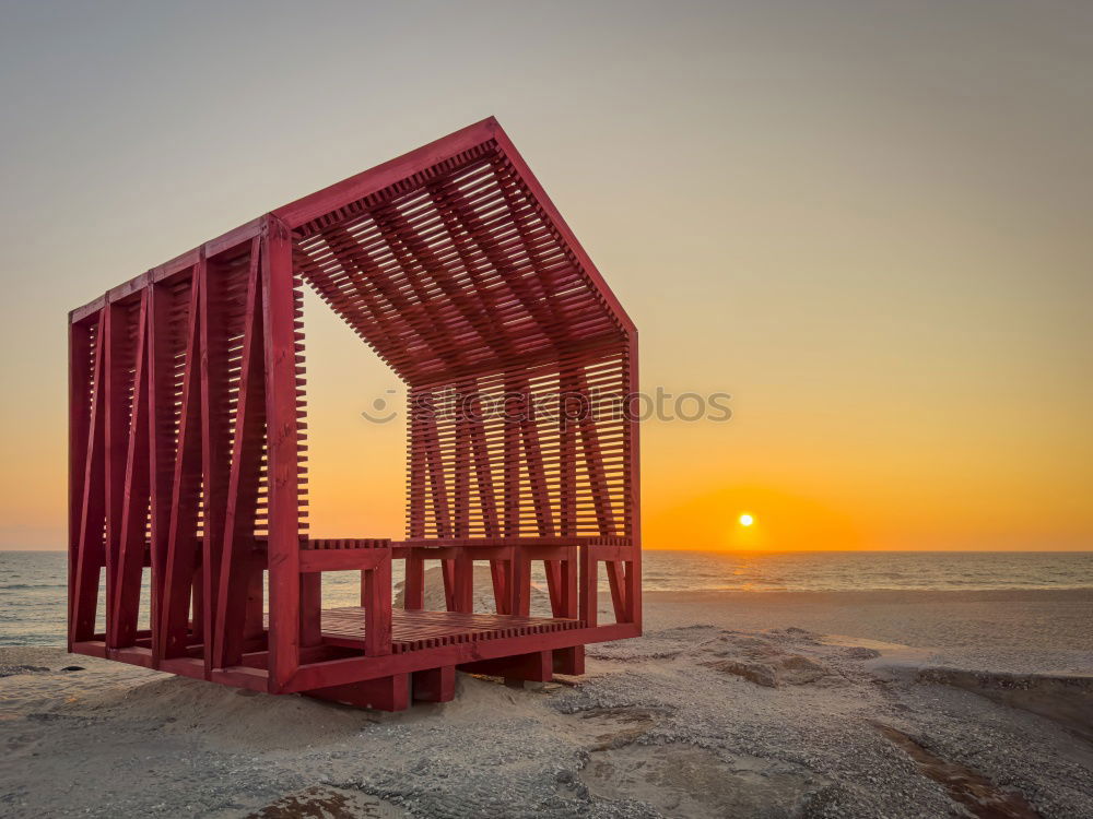 Image, Stock Photo Beach chairs on the beach of Kolberg I