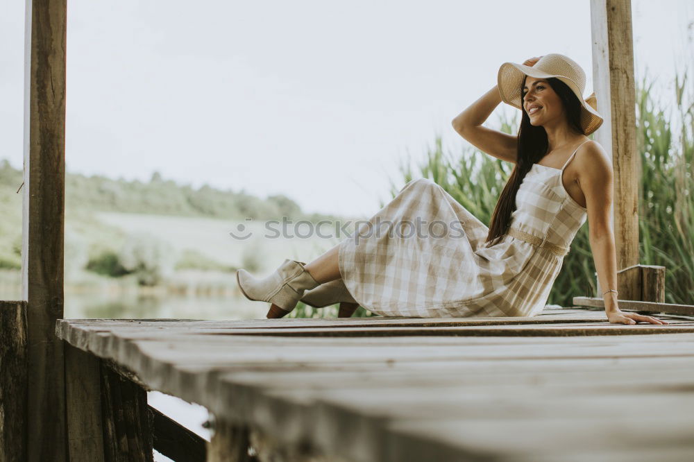 Similar – Image, Stock Photo Blonde woman dancing outdoors