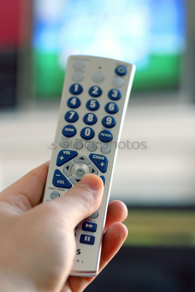 Similar – Image, Stock Photo zapping Television Pushing