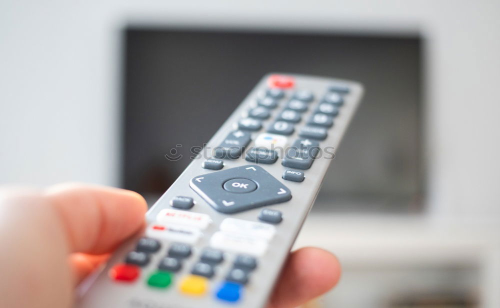 Similar – Image, Stock Photo zapping Television Pushing