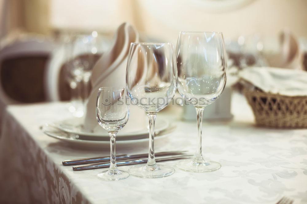 Similar – Bottle of red wine and table set on the veranda