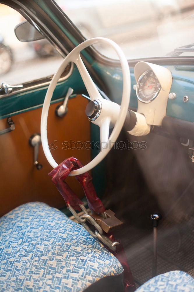 Similar – Man sleeping in vintage car