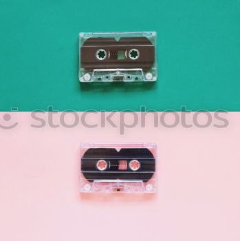 Similar – Image, Stock Photo Flat lay retro colorful cassette tape