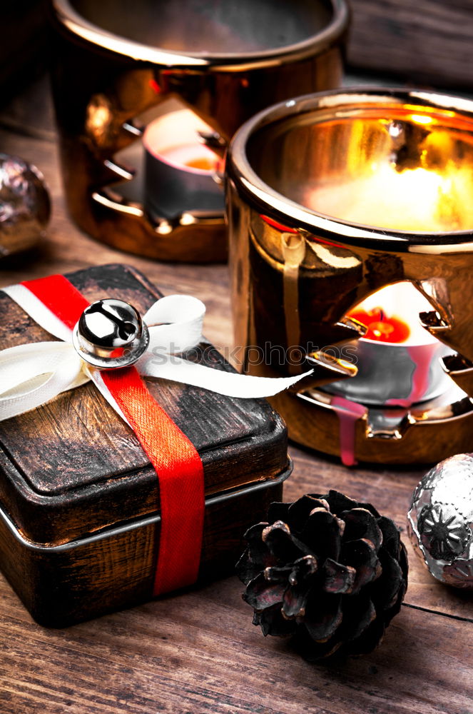 Image, Stock Photo retro christmas decorations with christmas