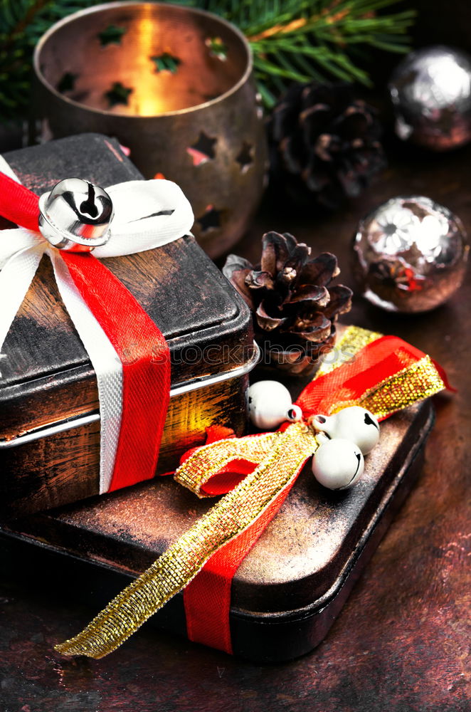 Similar – Image, Stock Photo retro christmas decorations with christmas