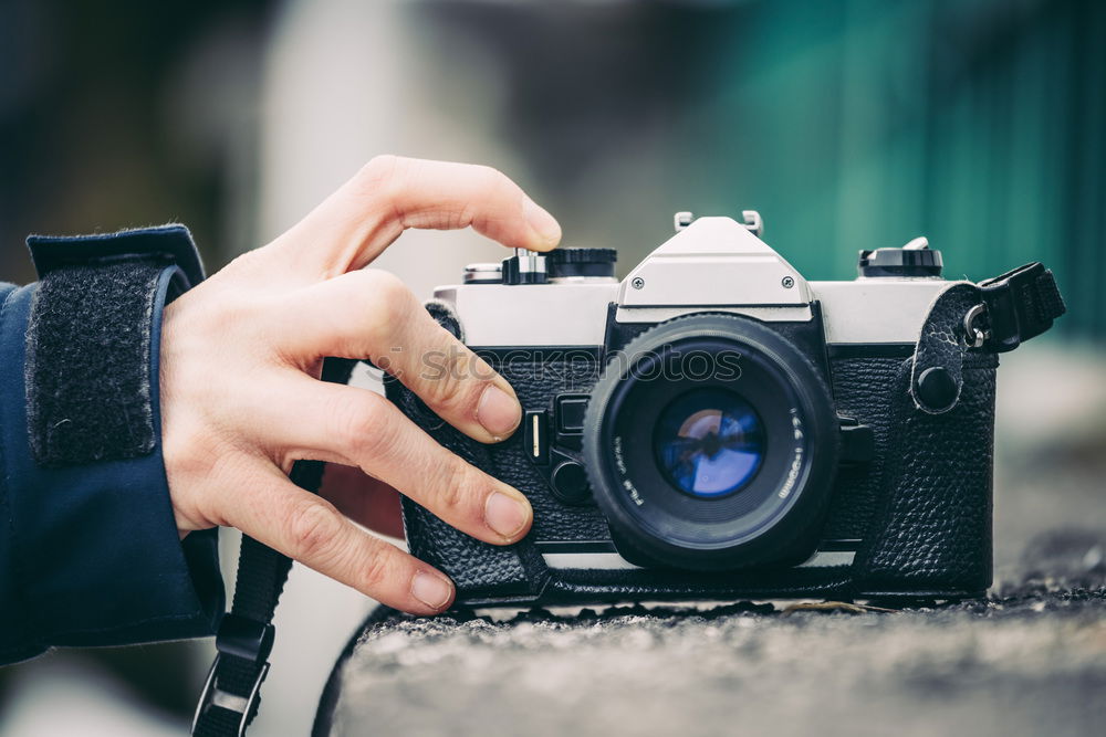 Similar – Landscape through the viewfinder of an old camera