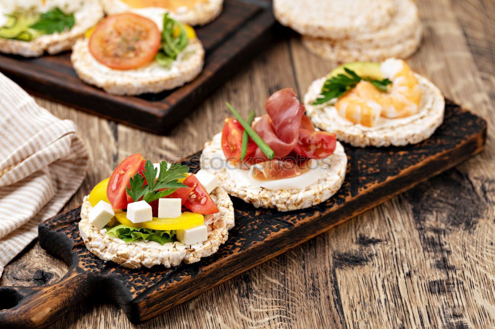 Similar – Different snacks served on bread