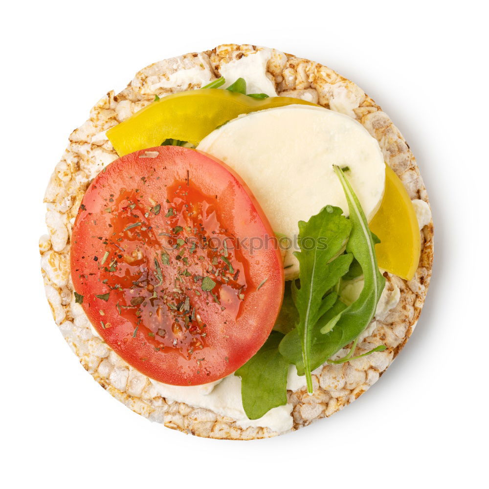 Similar – Crispbread with Cottage Cheese and Radish