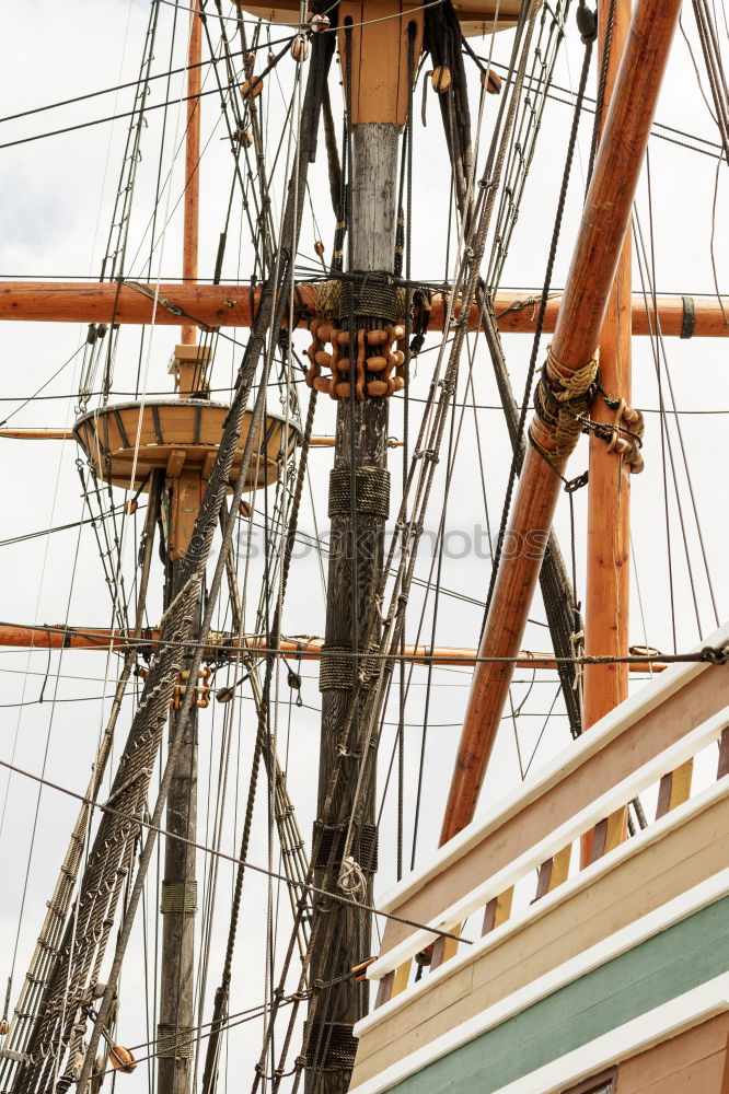 Similar – Steering wheel of a sailing ship