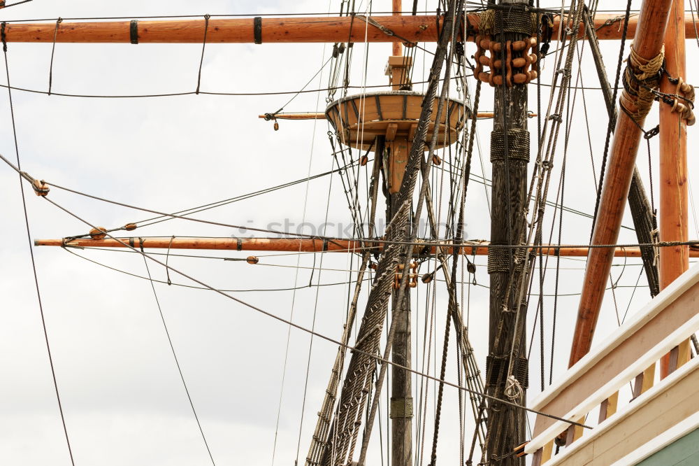 Similar – Steering wheel of a sailing ship